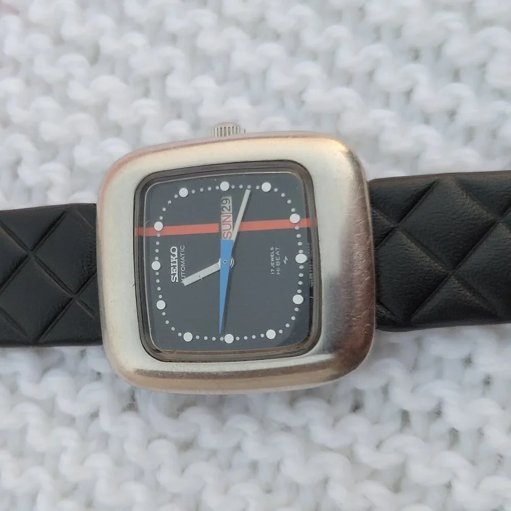 Vintage Seiko 2206-3080 Hi-Beat Automatic Wrist Watch | 30mm | Quilted Leather